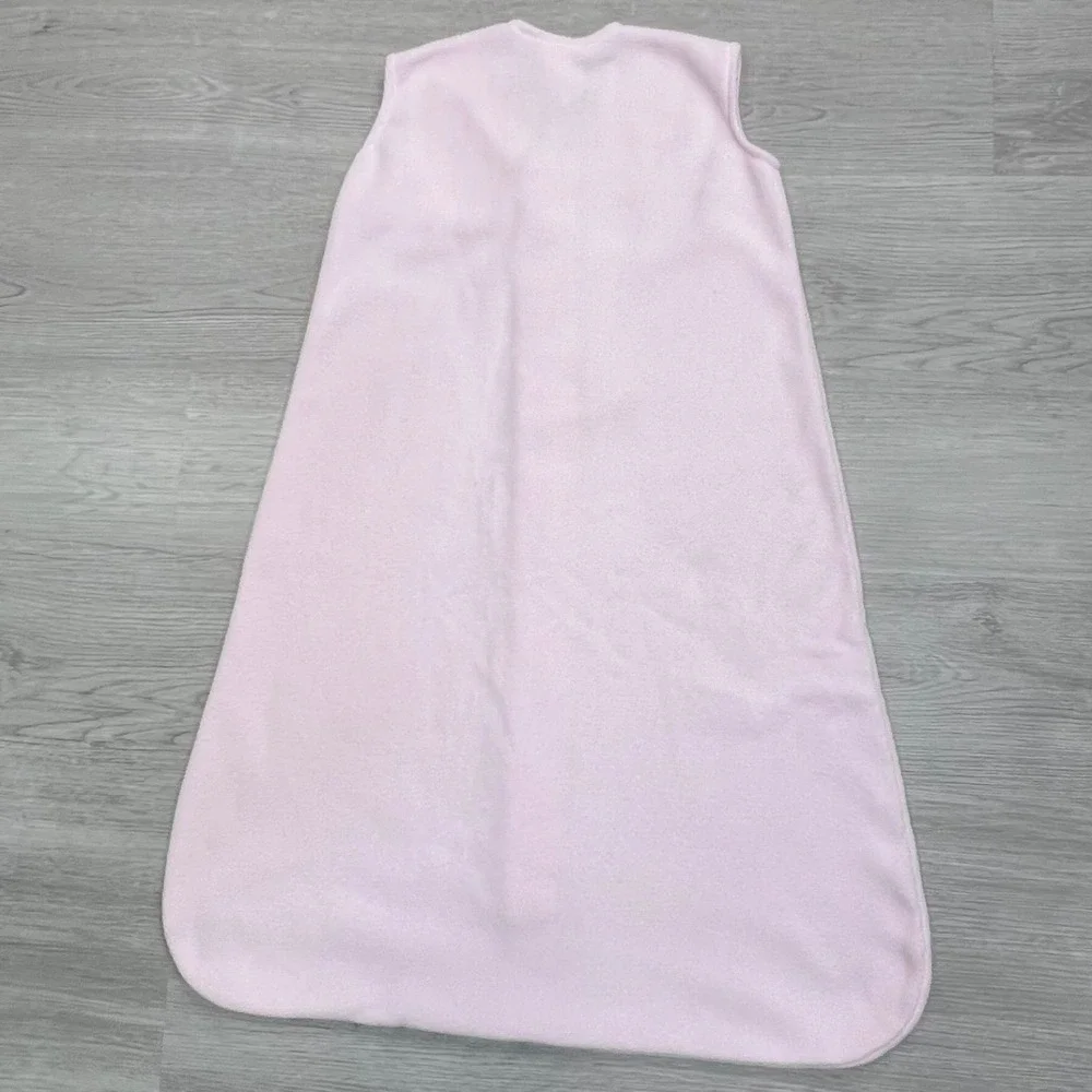 Halo SleepSack Pink Fleece Wearable Blanket Medium 6-12 Months Back Is Best Moon
